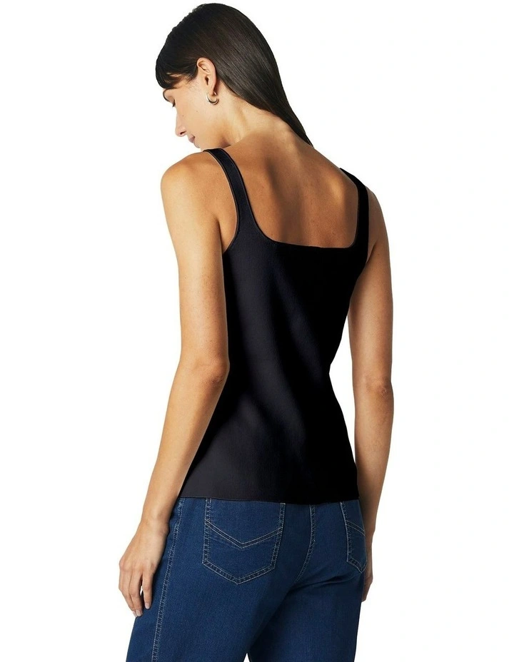 Scoop Neck Fitted Tank in Ink image 7