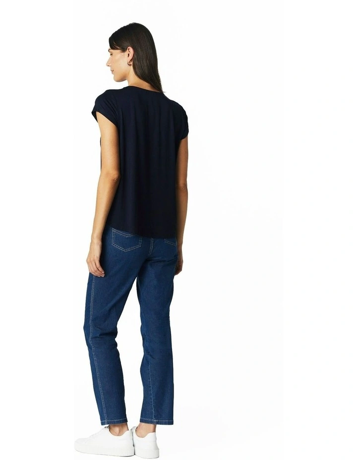 Rosa Pull On Slim Leg Jean in Mid Blues image 2