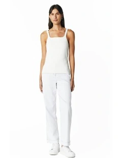 Dahlia Relaxed Jean in White