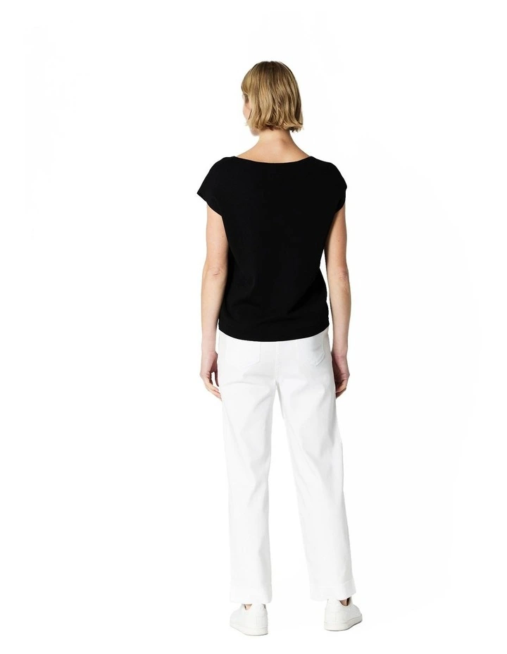 Dahlia Relaxed Jean in White image 2