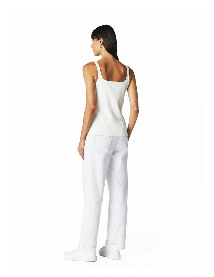 Dahlia Relaxed Jean in White image 2