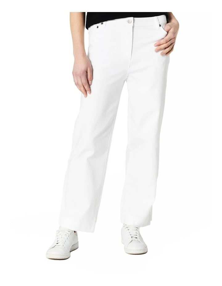 Dahlia Relaxed Jean in White image 4