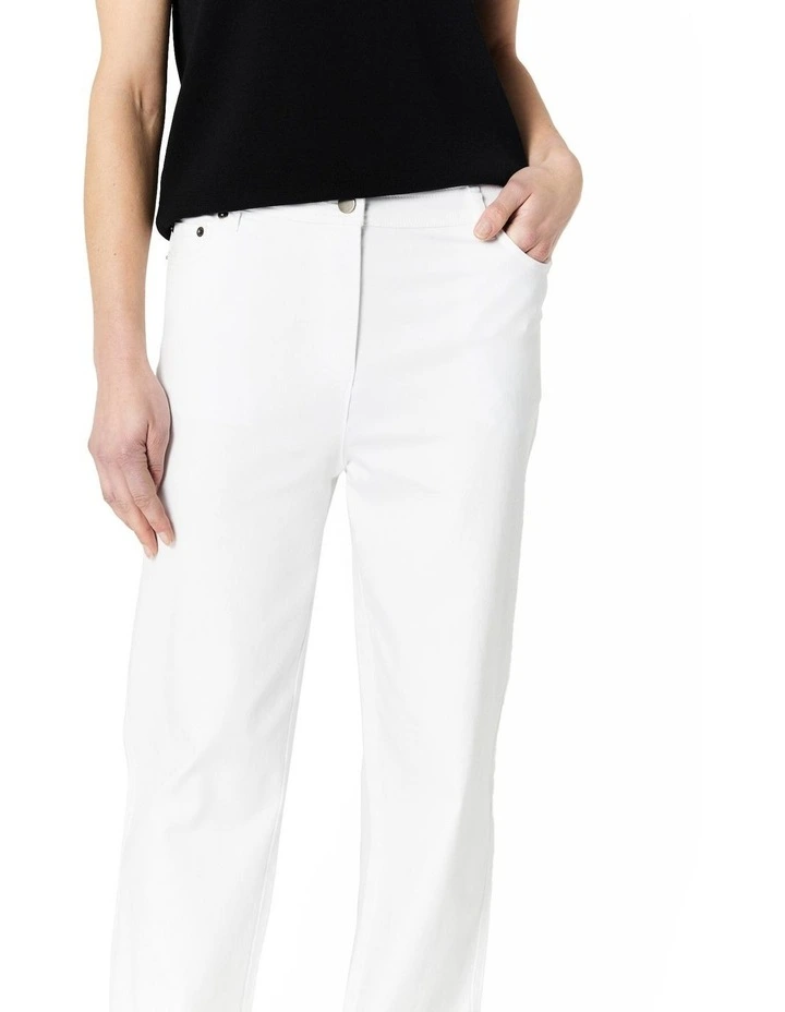 Dahlia Relaxed Jean in White image 5