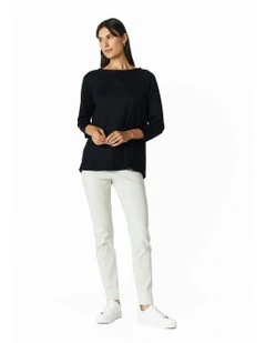 3/4 Sleeve Top in Black