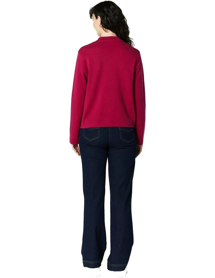 Erin Cardigan in Raspberry image 2