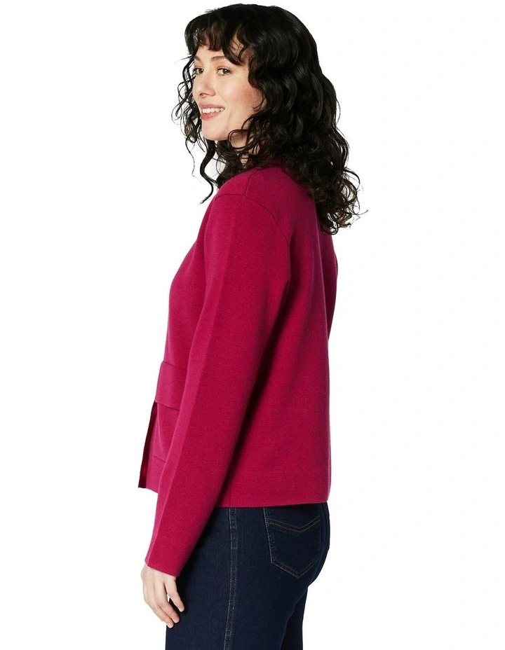 Erin Cardigan in Raspberry image 3