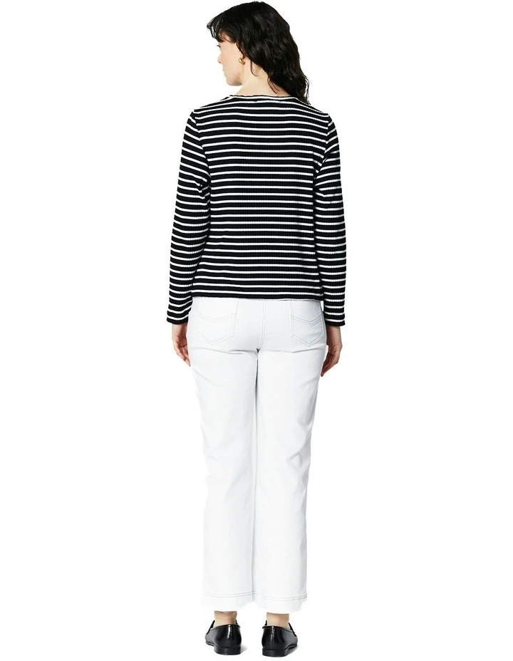 Sky Stripe Tee in Black image 2