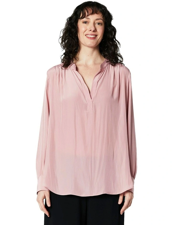 Frances Blouse in Dusty Pink image 1