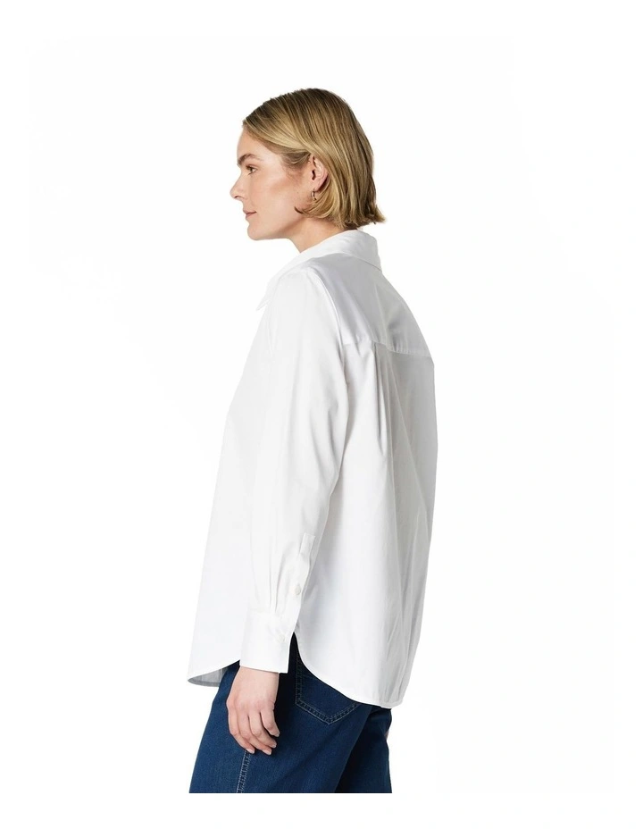 Dylan Classic Shirt in White image 3