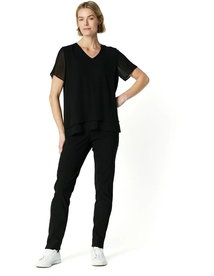 Long Capri Pant in Black image 1