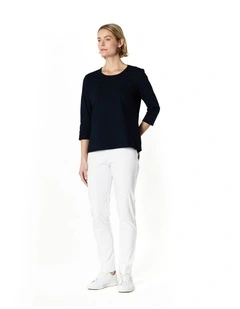 Long Capri Pant in White