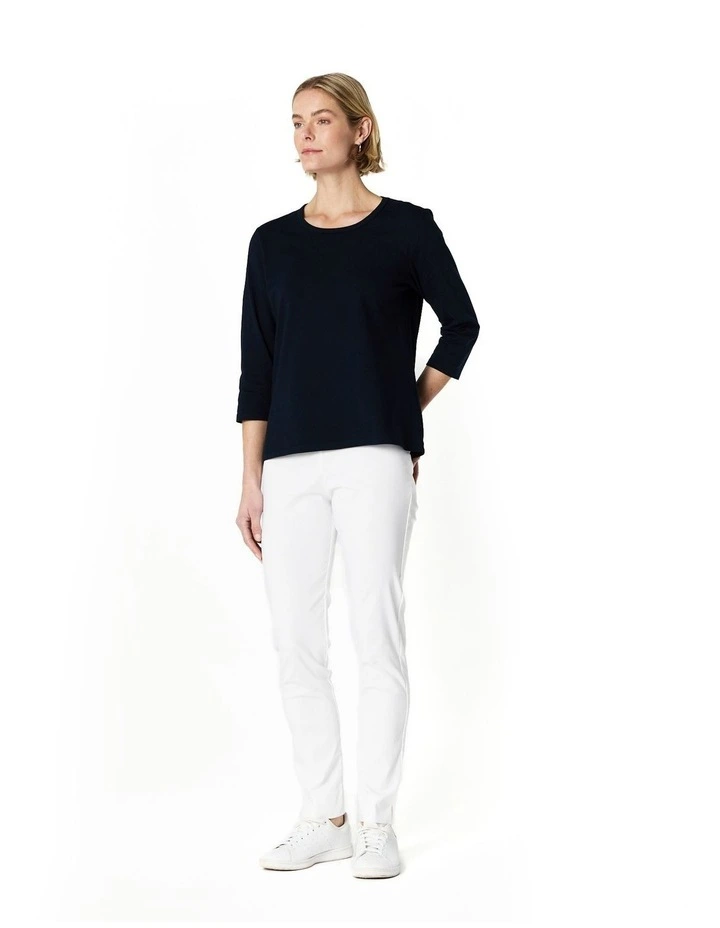Long Capri Pant in White image 1