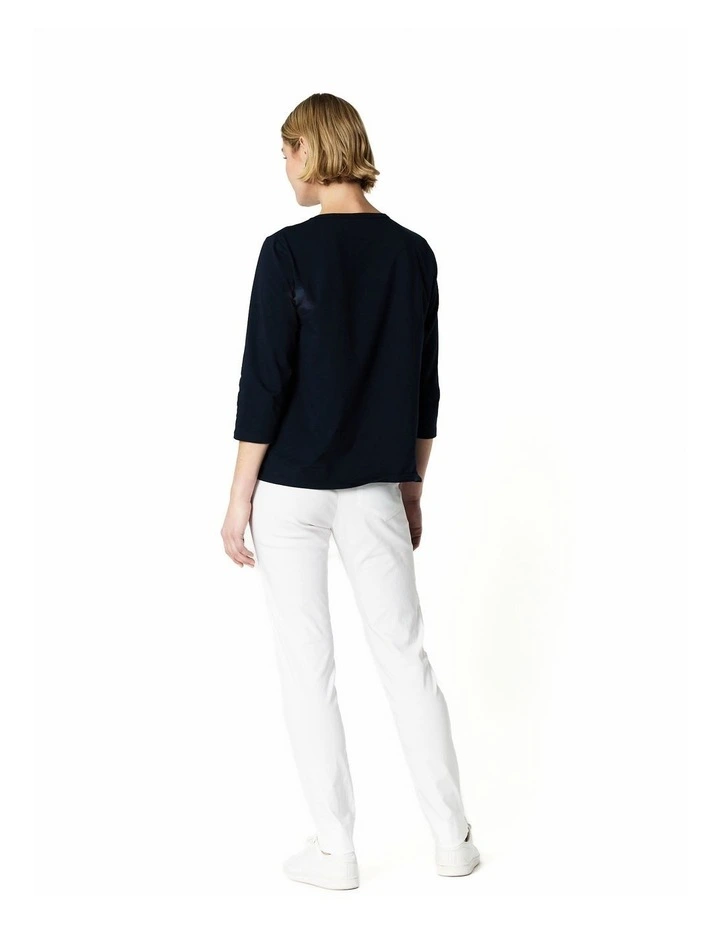Long Capri Pant in White image 2