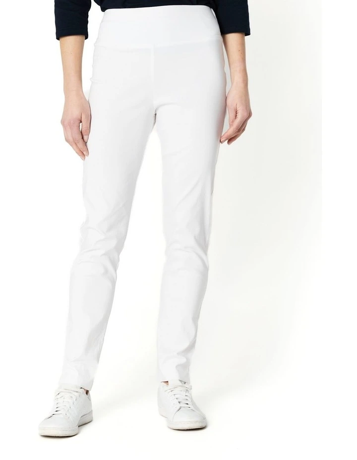 Long Capri Pant in White image 4