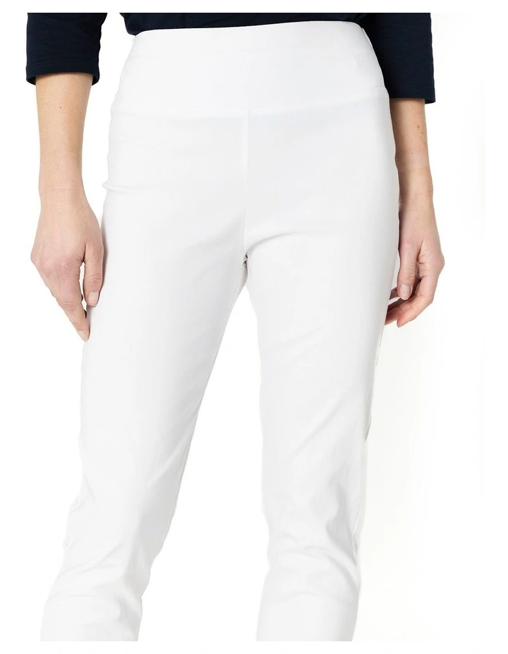 Long Capri Pant in White image 5