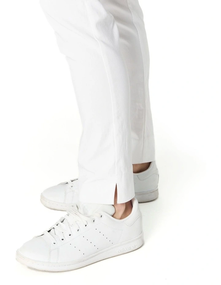 Long Capri Pant in White image 6