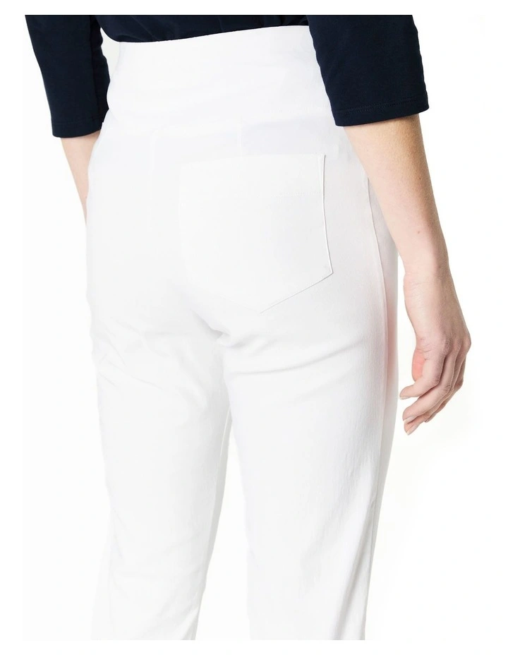 Long Capri Pant in White image 7