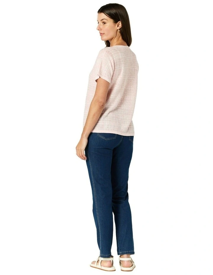 Nella Knit Top in Pink image 2