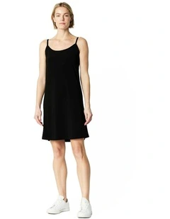Knit Slip Dress in Black
