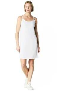 Knit Slip Dress in White