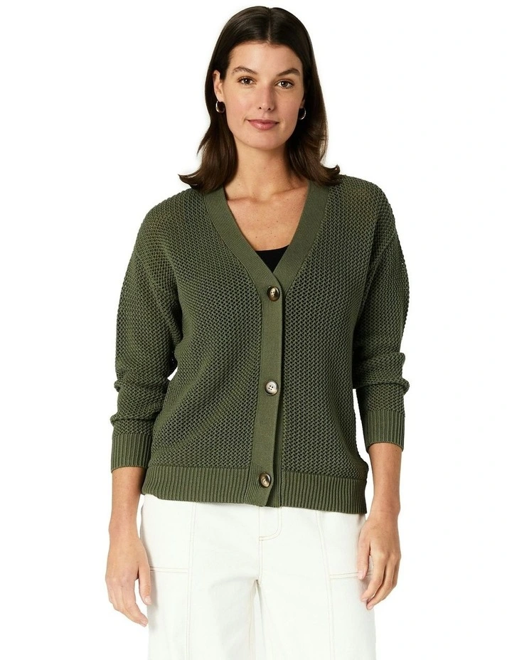 Helena Cardigan in Green image 1