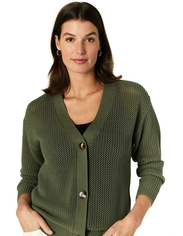Helena Cardigan in Green image 4