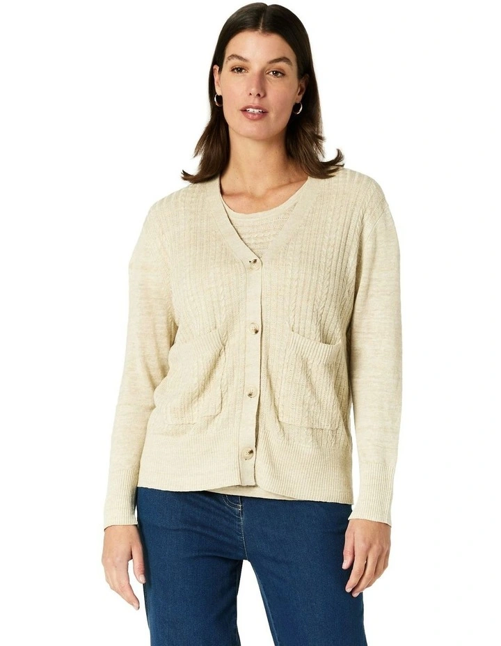Blake Cardigan in Beige image 1