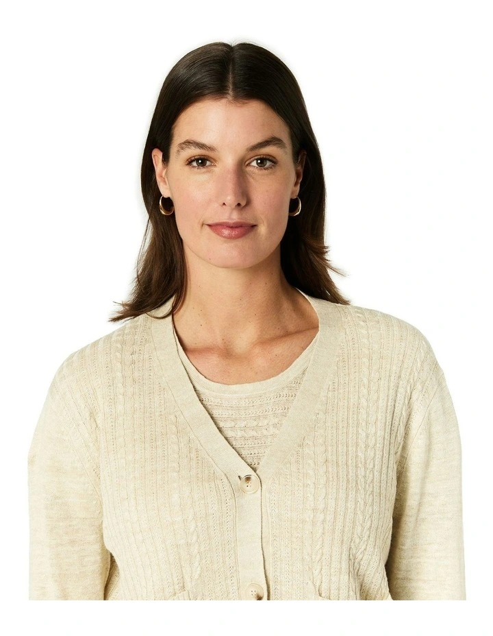 Blake Cardigan in Beige image 4
