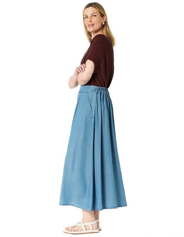 Azaria Skirt in Pale Blue image 3