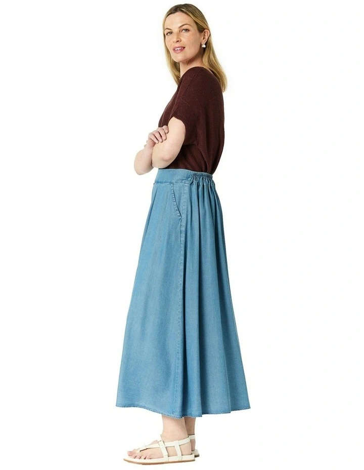 Azaria Skirt in Pale Blue image 3