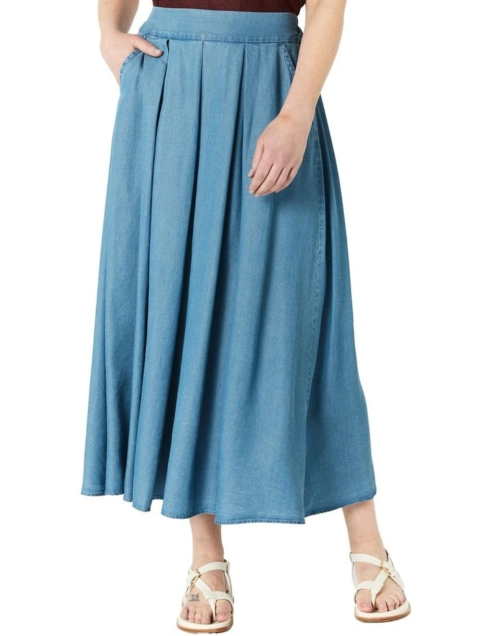 Azaria Skirt in Pale Blue image 4