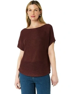 Inez Knit Top in Mocha