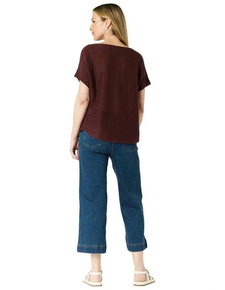 Inez Knit Top in Mocha image 2