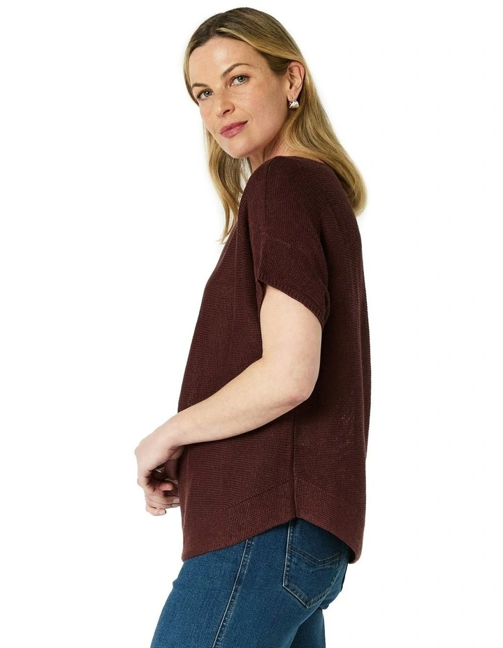 Inez Knit Top in Mocha image 3