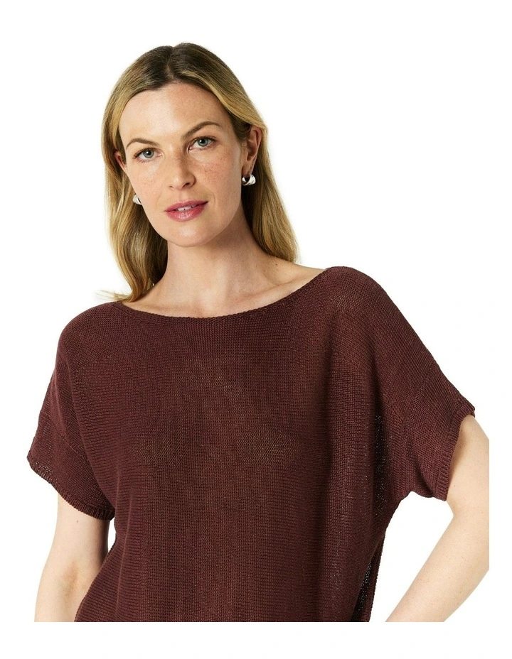 Inez Knit Top in Mocha image 4