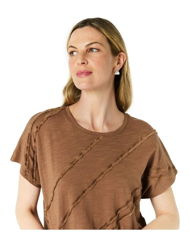 Lara Top in Brown image 4