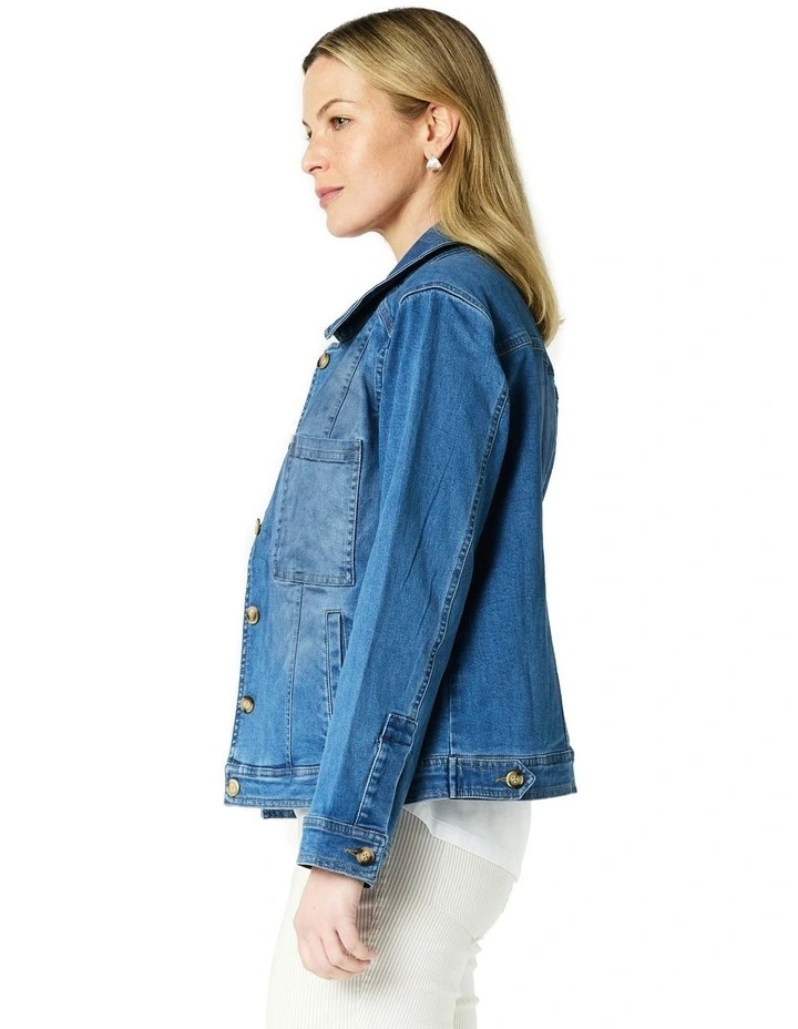 Indianna Denim Jacket in Blue image 3