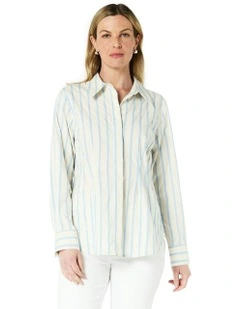 Luella Shirt in Pale Blue Stripe