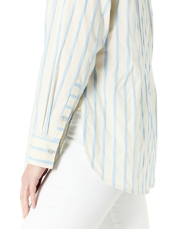 Luella Shirt in Pale Blue Stripe image 5