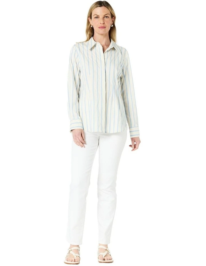 Luella Shirt in Pale Blue Stripe image 6