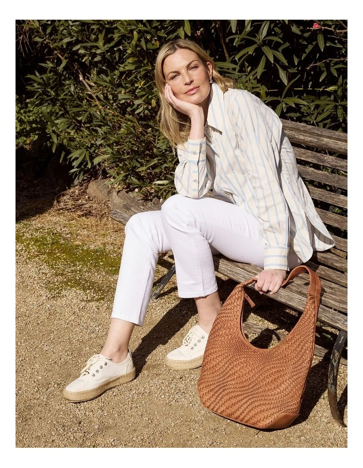 Luella Shirt in Pale Blue Stripe image 7