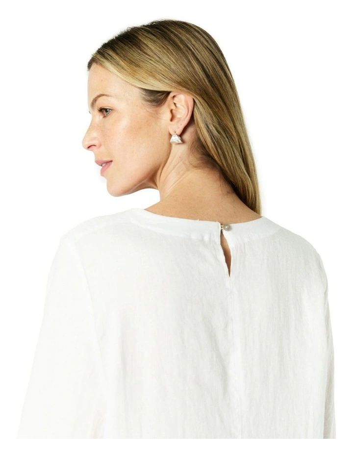 Fleur Top in White image 7
