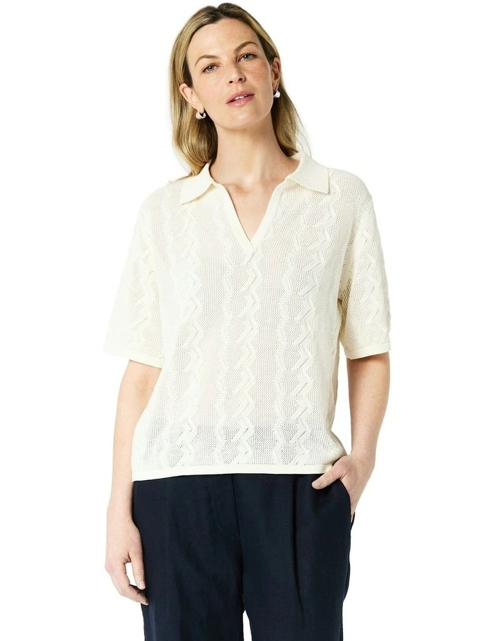 April Knit Jumper in Cream image 1