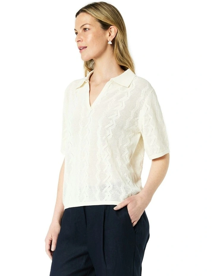 April Knit Jumper in Cream image 3