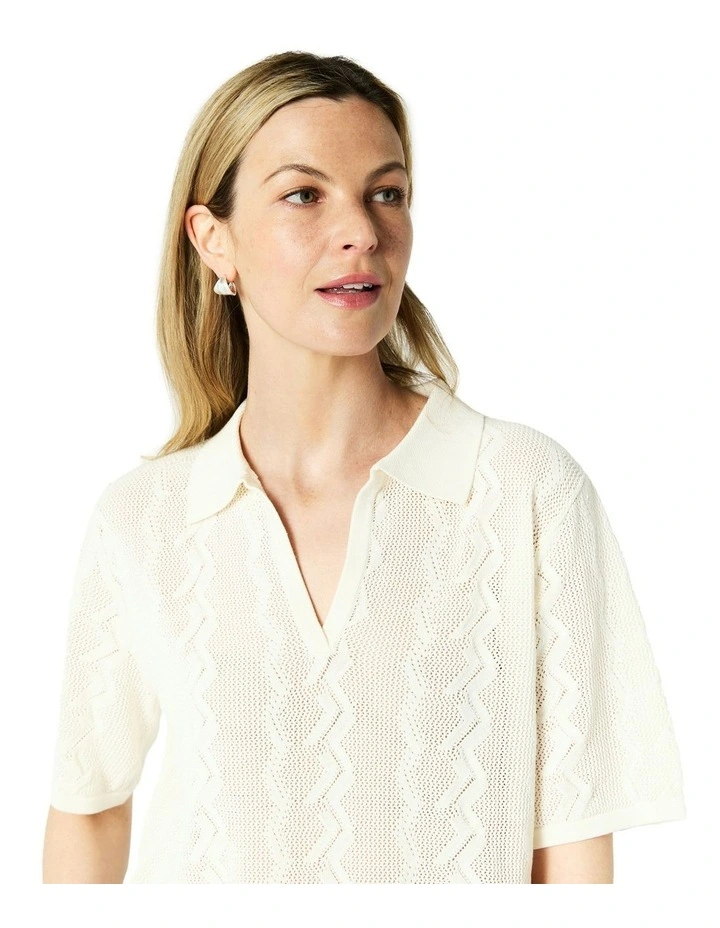 April Knit Jumper in Cream image 4