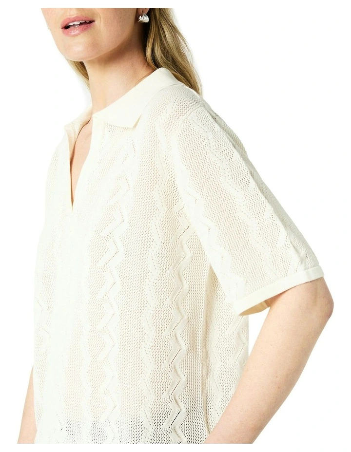 April Knit Jumper in Cream image 5