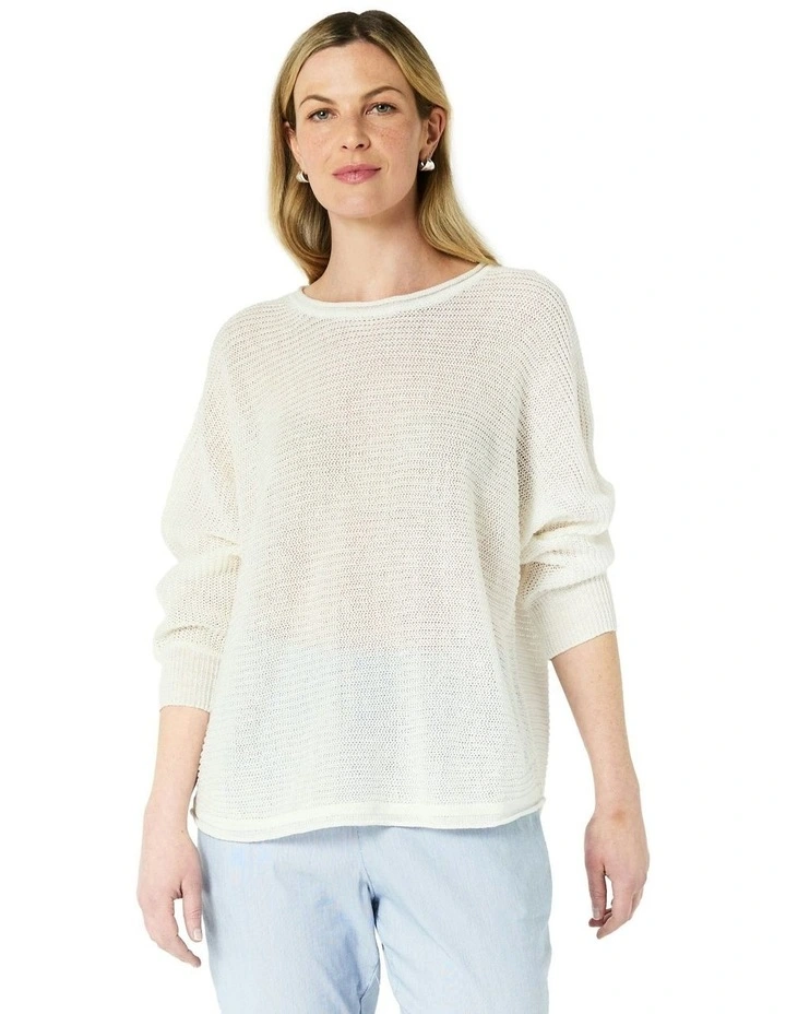 Carrie Knit Jumper in White image 1