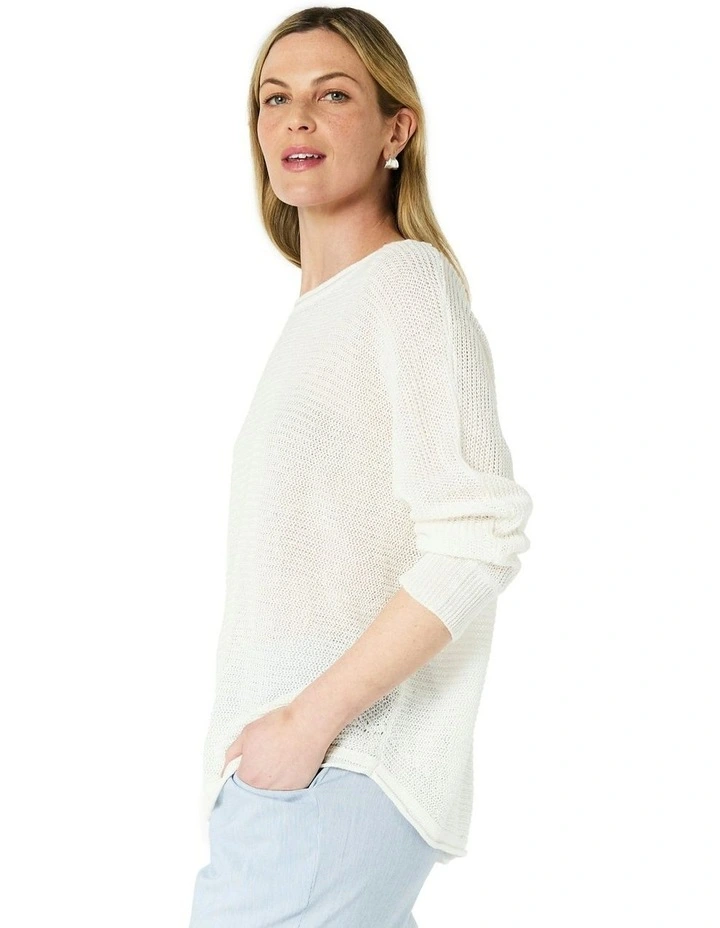 Carrie Knit Jumper in White image 3