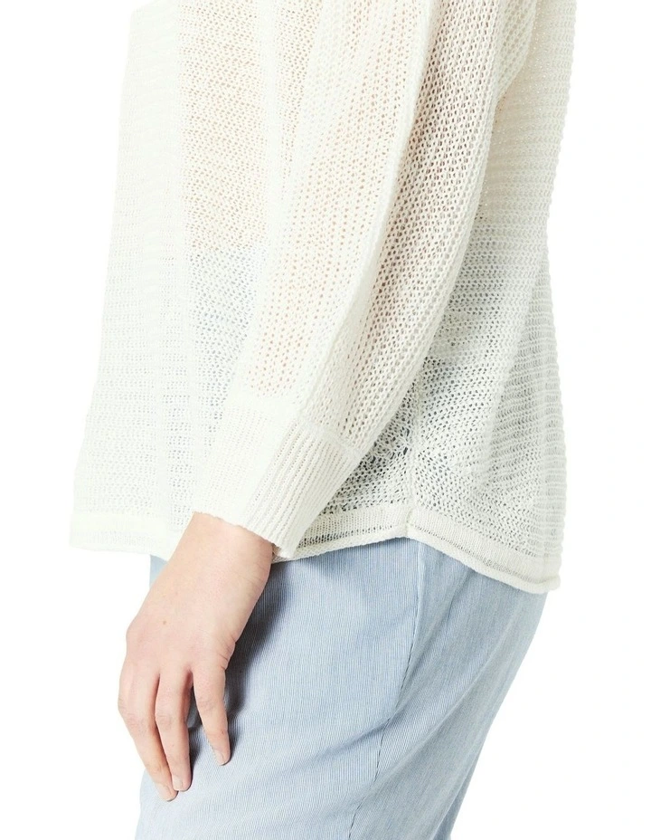 Carrie Knit Jumper in White image 5