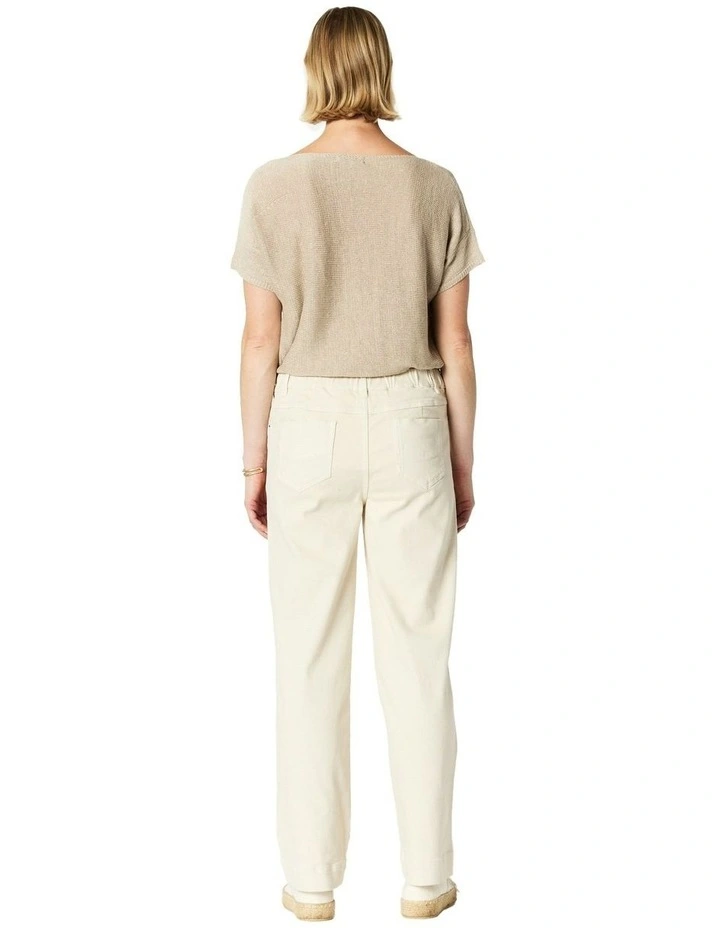 Mimi Wide Leg Jean in Cream image 2